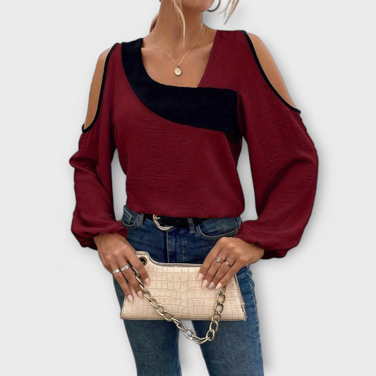 Blusa con cuello cuadrado